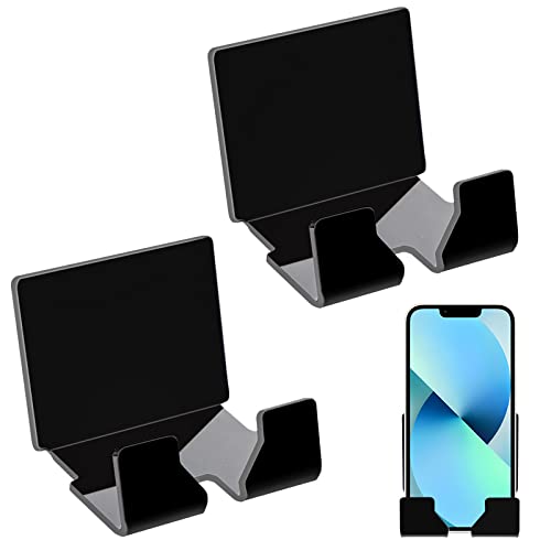 Kamehame Handy Wandhalterung 2 Stück Acryl Handyhalterung Wand Schwarz Handy Ständer Cover