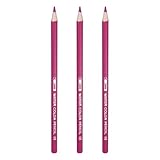 PATIKIL Lápices de acuarela, juego de lápices de color rojo flor de melocotón, lápices de colores para dibujar, suministros de dibujo para adultos, 3 piezas