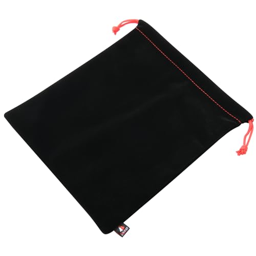 Bolsa de couro PU de qualidade premium com forro interno ultramacio da TXEsign, bolsa de proteção para fone de ouvido, 28 x 23,6 cm, preta brilhante, 11' x 9.25' Black