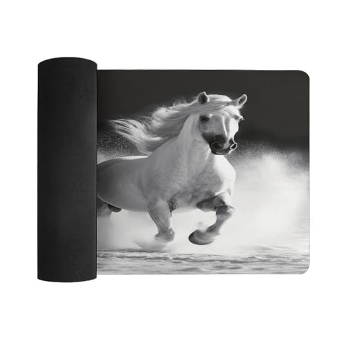 Mouse Pad Grande de Caucho Negro y Blanco 60x30 cm miniatura 3