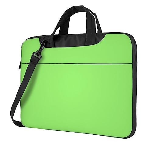 Maletín para laptop verde claro y bolso cruzado funcional para oficina