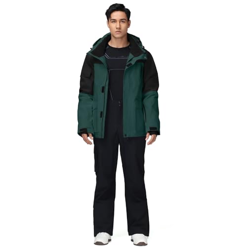 Men\'s Ski Suit Waterproof Snowsuits Two Piece Snowboard Jacket and Pants Set Outdoor Winter Snow Suits Windproof - Thumbnail 2