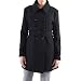 alpine swiss Keira Women's Black Wool Double Breasted Belted Trench Coat Small