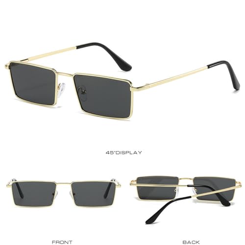 Lunettes de soleil vintage en métal rétro UV400 unisexes - 3