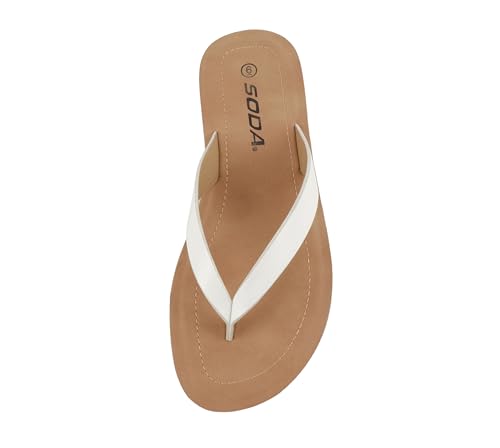 Image of Soda Shoes Women Flip Flops Basic Plain Slippers Thongs Sandals Strap Casual Beach Ella-S