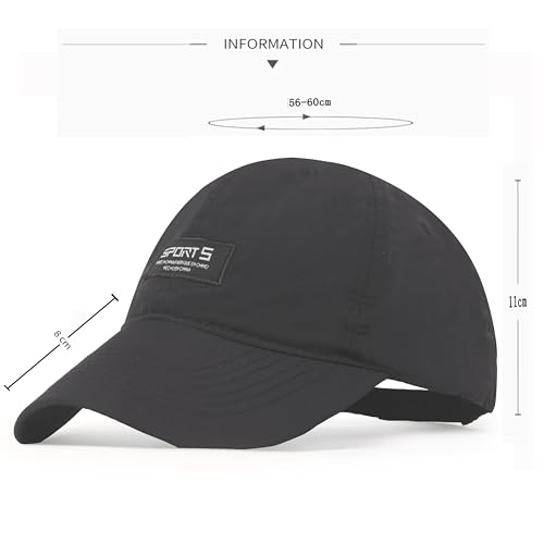 Image of ketmart Hat for Men Woman Sports Cap Sun Hat Quick Drying Soft Polyester Fiber Adjustable for Men and Women