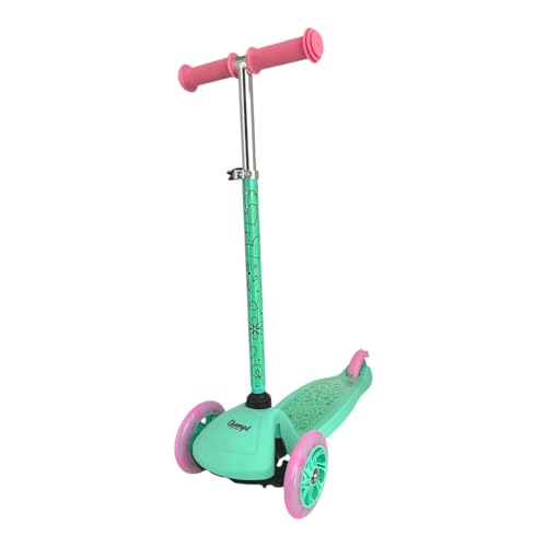 Champz Patinete Infantil 3 Ruedas Con Luces LED - Manillar Ajustable 53-72 cm - A partir de 3 Años - Patinete Niño (Rosa)