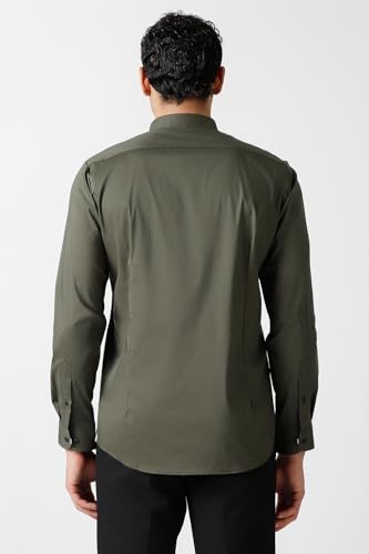 Image of Van Heusen Formal Slim Fit Shirt for Men | Solid | High Stretch Cotton Lycra | Full Sleeves | Ease of Movement