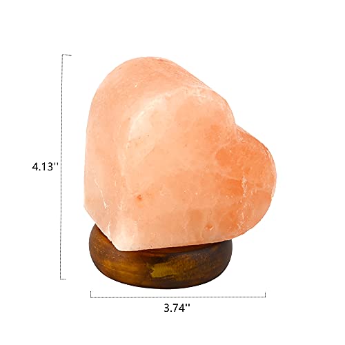 Homy Led Usb Himalayan Heart-Shaped Salt Lamp, Multi Color Changing In 7 Colors, Small About 4.1 Inches 1.5 Lbs, No Installation Required Great Decor For Home Office Hotel,Great Decor, Best Gift #TOP3