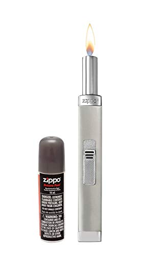 Zippo Unfilled Brushed Chrome Candle Lighter with Butane Canister, One Size (121479)