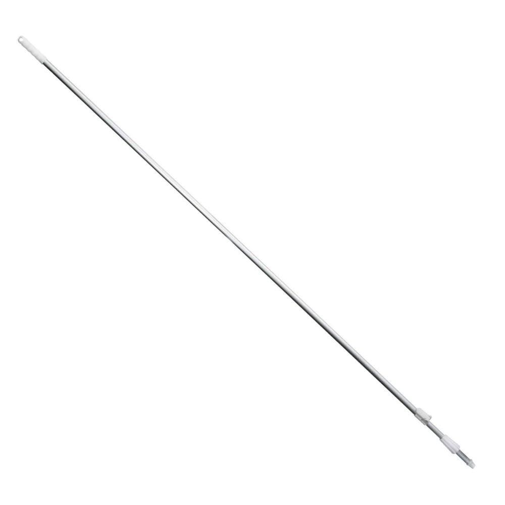 Palo haug mango telescópico, tubo de aluminio, maletín para portátiles de hasta Colour blanco 4000 mm, apto del HACCP para & apto para uso con alimentos