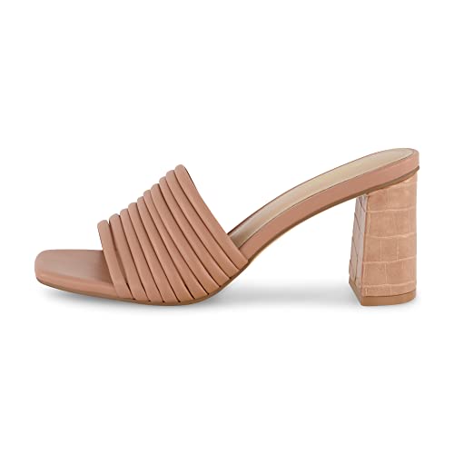 CUSHIONAIRE Women's Irma Strappy Block Heel Sandal +Memory Foam2