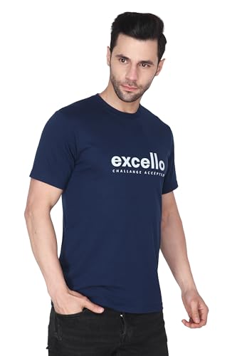 Image of EXCELLO Men's 100% Pure Cotton T-Shirt || Super Soft, Breathable, Premium Material.
