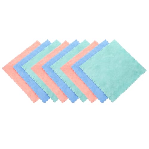 ULTECHNOVO 10 Toallitas Desmaquillantes de Microfibra Tamaño Mediano Colores Surtidos Paños Faciales Absorbentes y Reutilizables para Limpieza Suave del Rostro Casa y Viajes