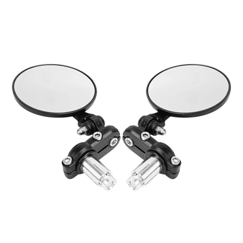 Espejo moto lateral con extremo barra metal y retrovisores plegables redondos para manillares de 7/8