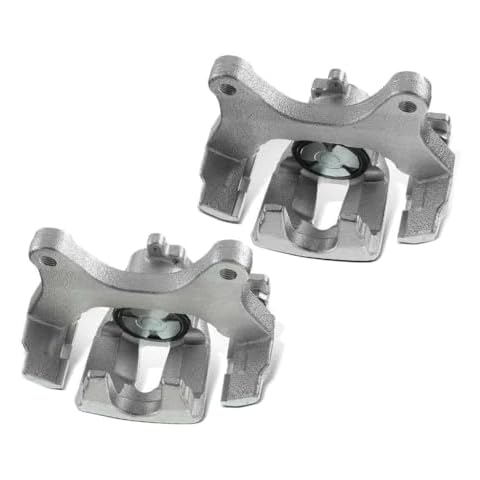 sezhylauo 2pcs Disc Assembly Set Rear Left Right Steel 1-Piston Electric Parking with Mounting Bracket for Ford for F150 2.7L/3.5L/5.0L 2015-2017 Cover