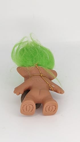 Troll 3" Uneeda Wishnik Horseshoe Foot Green Hair