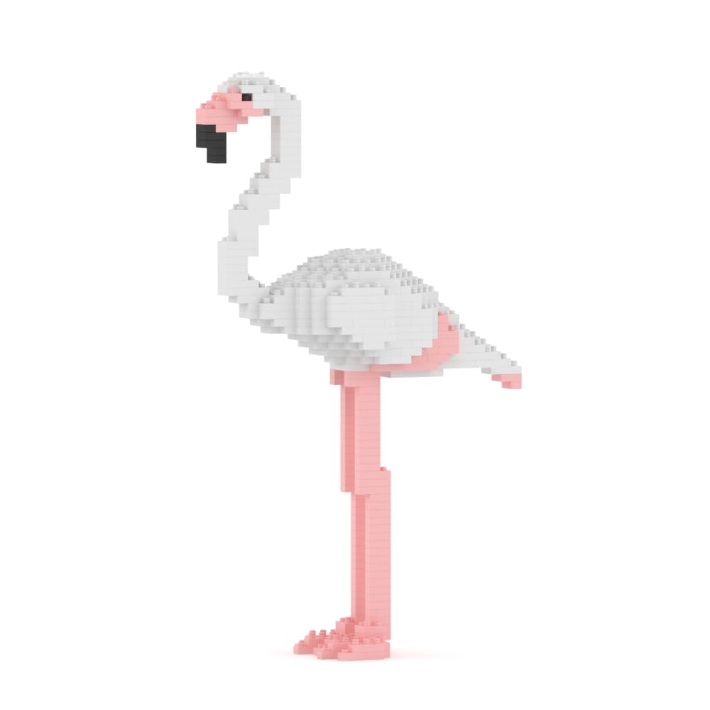 JEKCA Flamingo 01S-M01 model next to a 13-inch iPad Pro