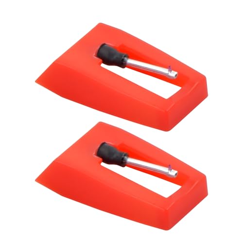 Cleminsta Agujas Tocadiscos, 2 Piezas Aguja de Diamante para Tocadiscos, Agujas de Repuesto para Tocadiscos, Accesorios de Repuesto de Aguja para Tocadiscos de Vinilo, LP, Fonógrafo