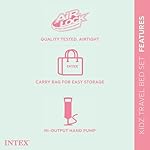 Intex Kids Travel Air Mattress Inflatable Bed Set with Raised Sides, Hand Pump, and Carrying Bag for Camping Trips and Sleepovers, (2 Pack) - Image 4
