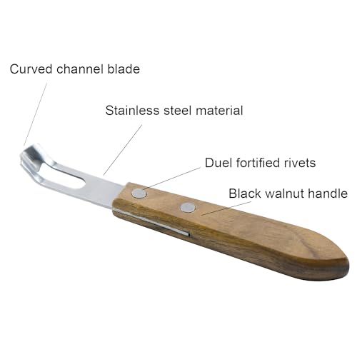 Generic Channel Knife, Lemon Peeler Zester Tool, Wood & Stainless Steel Peeler thumb #2