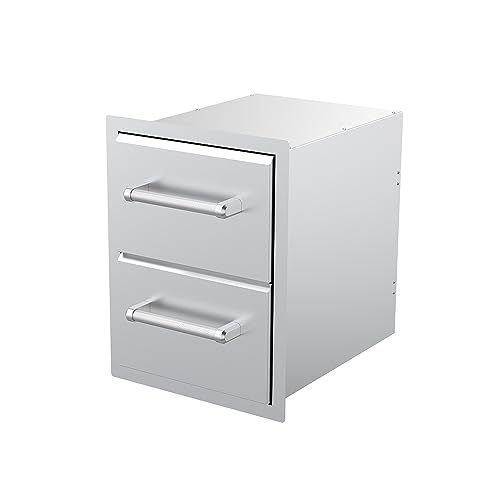 Image of SPIRE Vertical Built-in Double Drawers, Stainless Steel, Universal Mount