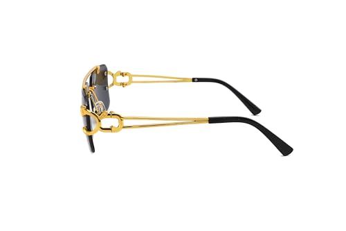 Technigadgets Codie Tinted Square Sunglasses Men's Rimless Double Bridge Glasses Mens Gifts4