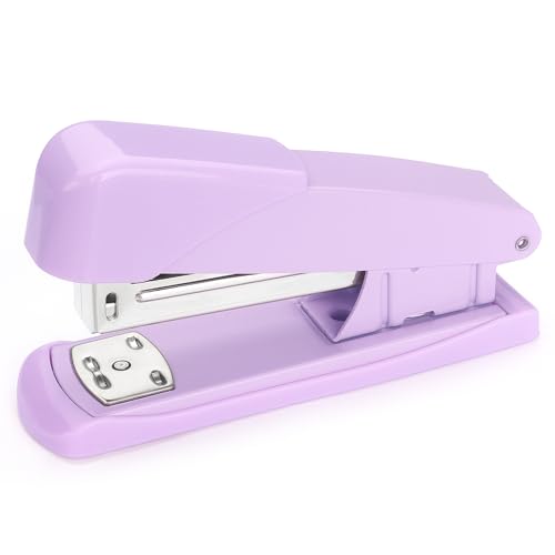 Grapadora, grapadora de oficina, grapadora para escritorio, suministros de oficina escolar (morado)