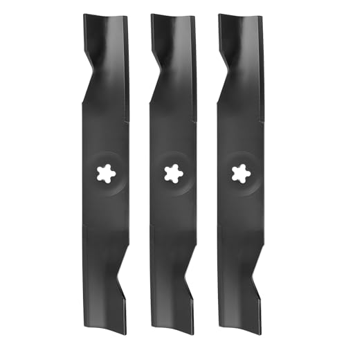 budrash 48' Deck Mower Blades 180054 for Hus qvarna YTH24V48 YTH2348 YTH22K48 YTH23K48 Z248, High Lift Blades Replace for 173920 532180054 539107519, 3 Pack