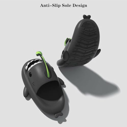 Jfxgjuv Luminous Shark Slippers Galaxy Shark Slides Spooky Shark Slides Glow in The Dark Angler Fish Slides Shark Cloud Slides Glow in The Dark Shark Slides4