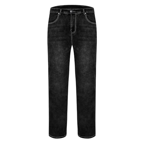 Jeans for Men Stretch Denim Pants Classic Vintage Washed Distressed Durability Lounge Trousers with Pockets Trendy3