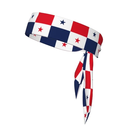 Pañuelo deportivo con estampado de bandera de Panamá, corbata deportiva para tenis, ciclismo, gimnasio, ajuste ajustable