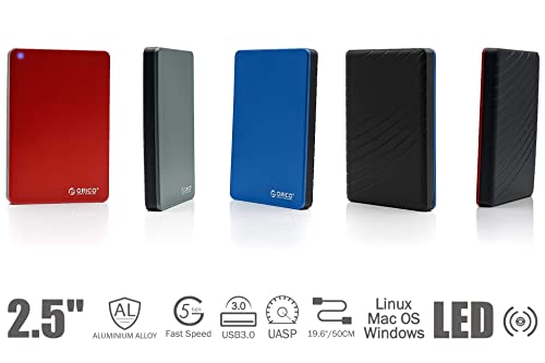 ORICO 1TB 2.5 Zoll Externe tragbare Festplatte USB 3.0 MD25U3 External HDD Mobile Speicherplatte für Fotos smart TV PC Laptop Computer ps4 ps5 Xbox kompatibel mit Windows Mac OS Linux - Blau – Bild 7