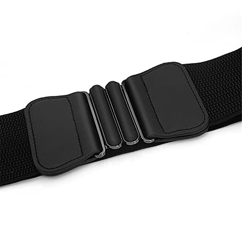 Women Wide Elastic Plus Size Dress Belt Cinch Waist Belts Stretch Waistband with Metal Buckle2