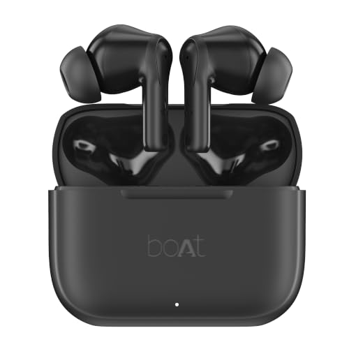 Image of boAt Airdopes 141, Up to 50 Hours Playtime, Quad Mics ENx Tech, Dual EQ Modes, 13mm Drivers, Beast Mode, ASAP Charge, IWP Technology, BT v5.3, IPX4 Resistant TWS Earbuds (Matte Charcoal)