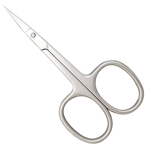 Cuticle Scissors for Women and Men Curved Stainless Steel with Tip Grooming Blades Manicure Nail for Dry Skin Nail Scissors, SUNDEN SD1231