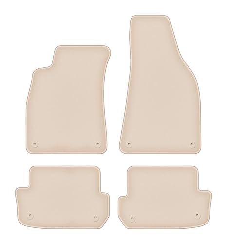 Tapis de sol Audi A4 B7 en velours beige Fortuna l'élégance sur mesure