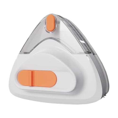 Fxzqgnh ガラス窓クリーナー 両面ガラスワイパー クリーニングブラシ キッチン オフィス 引き戸用, オレンジ