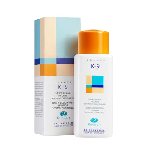 Rueber - Champú K-9 220ml | Champu Dermatitis Seborreica | Calma, Purifica y Sanea el Cuero Cabelludo | Producto Anticaspa Hombre y Mujer | Champu Cuero Cabelludo Descamacion Evita Puritos y Picores