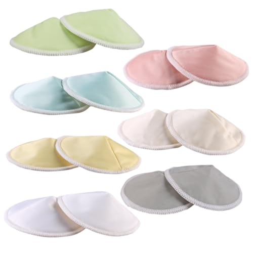 Coussinets d'allaitement lavables lot de 14 pièces en forme de bol respirant - 7