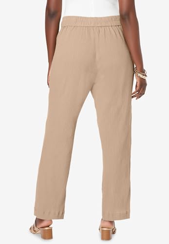 Jessica London Women's Plus Size Wide Leg Gauze Pant2