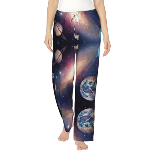 Pantalon de pyjama galaxie femme aux finitions soignées pour nuits douces