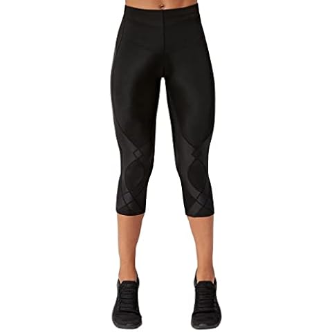 CW-X womens Cw-x Women's Stabilyx Joint Support 3/4 Capri Compression running tights, Black, Medium US Cover