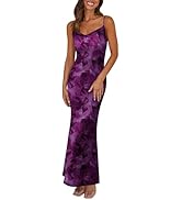 PRETTYGARDEN Women's 2026 Spring Floral Spaghetti Strap Maxi Dress Stretch Sexy Bodycon Dress Bac...