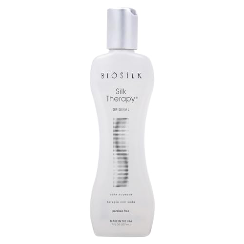 BioSilk Silk Therapy Original Reconstructing Leave-In Hair Treatment Adds Shine Smooths & Prevents Split Ends Sulfate-Free Paraben-Free Cruelty-Free 7 Oz