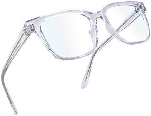 Blue Mild Glasses Clear Girls Clear Sq. Nerd Eyeglasses Body for Teenagers Laptop/Gaming/Studying Glasses OLIVENA…