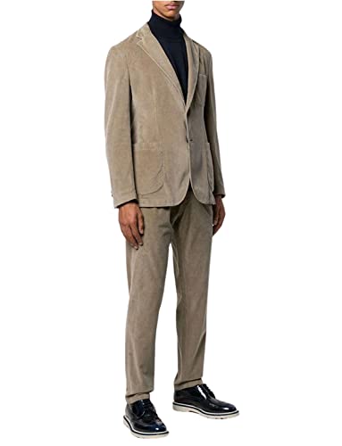Ensemble costume velours côtelé homme veste et pantalon pour dîner officiel