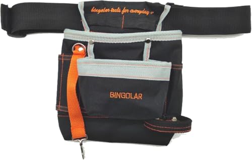 Bolsa de herramientas de electricista, bolsa de herramientas negra con cinturón ajustable, resistente al desgaste y profesional, bolsa de herramientas electricista, bolsa de herramientas, bolsa de