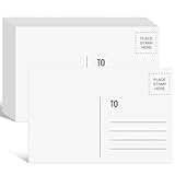 Utron 94PCS Blank Postcards for Mailing, 300 GSM Postcard Paper, 4x6 White Blank Post Cards for Make Empty Message Sheets, Mailing Lists, Index Card, Wedding Invitation Card, Thank You Card
