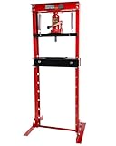 12 Ton Hydraulic Shop Press, Heavy-Duty H-Frame Garage Floor Press with Adjustable Worktable & Stamping Plates, Industrial-Grade Bearing Press for Metal Bending, Straightening, U-Joint & Bushing Insta